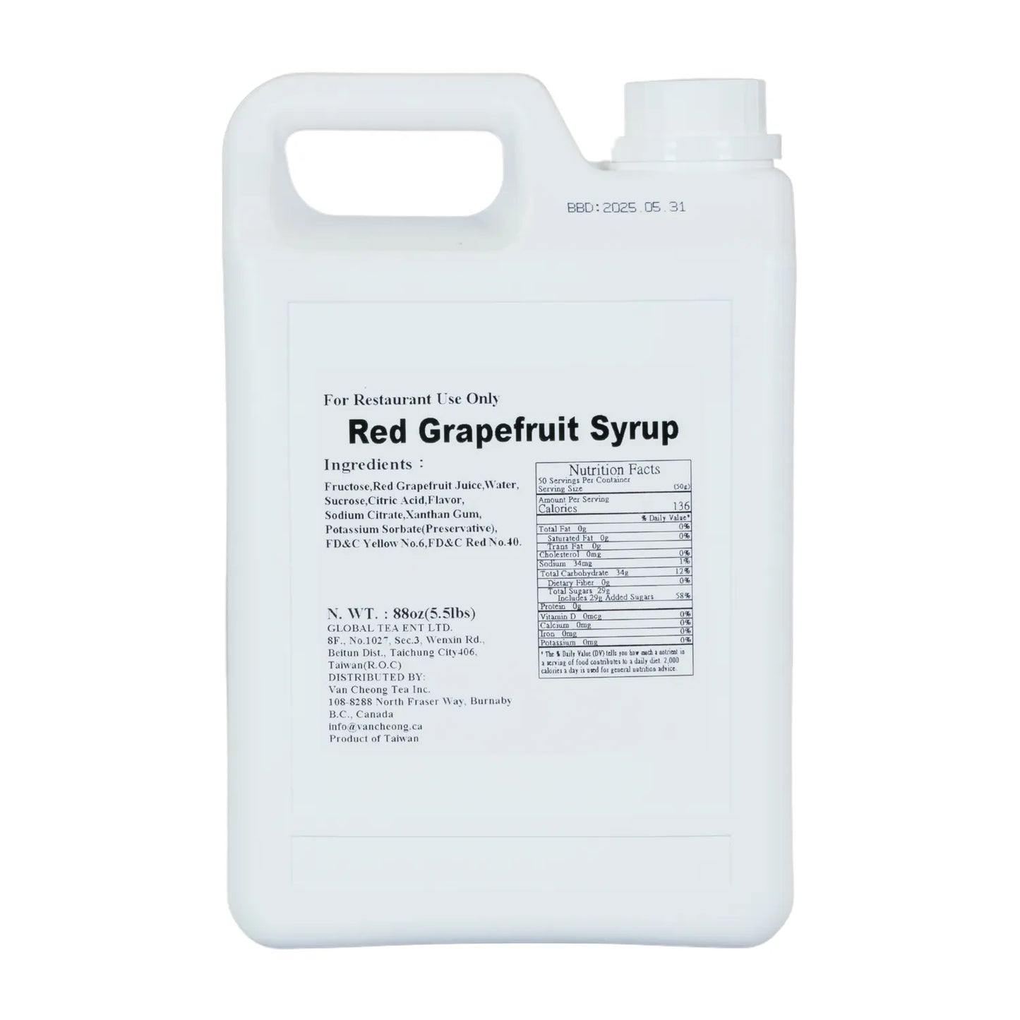 Red Grapefruit Syrup