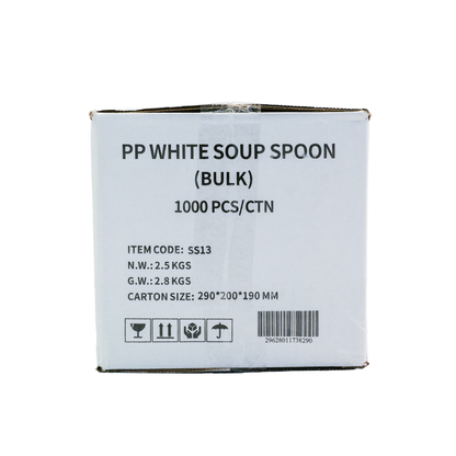 White Plastic Soup Spoons, image 2 of 2